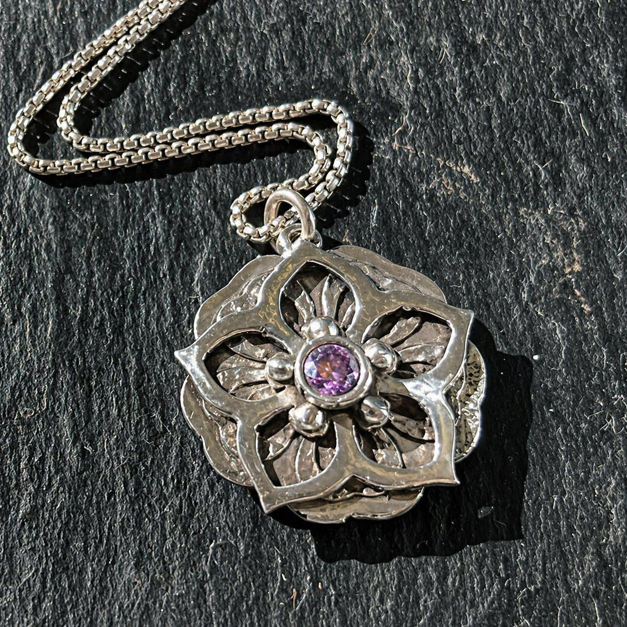 Flourish and Bloom Fine Silver Pendant by Tracey Spurgin copy