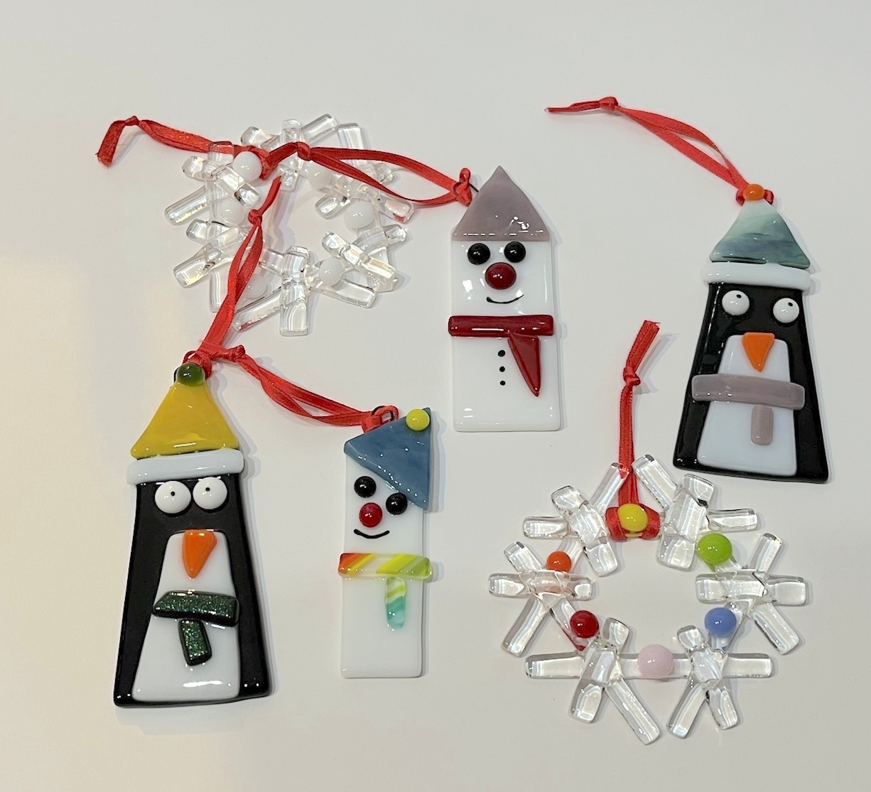 Fused Glass Christmas Decorations