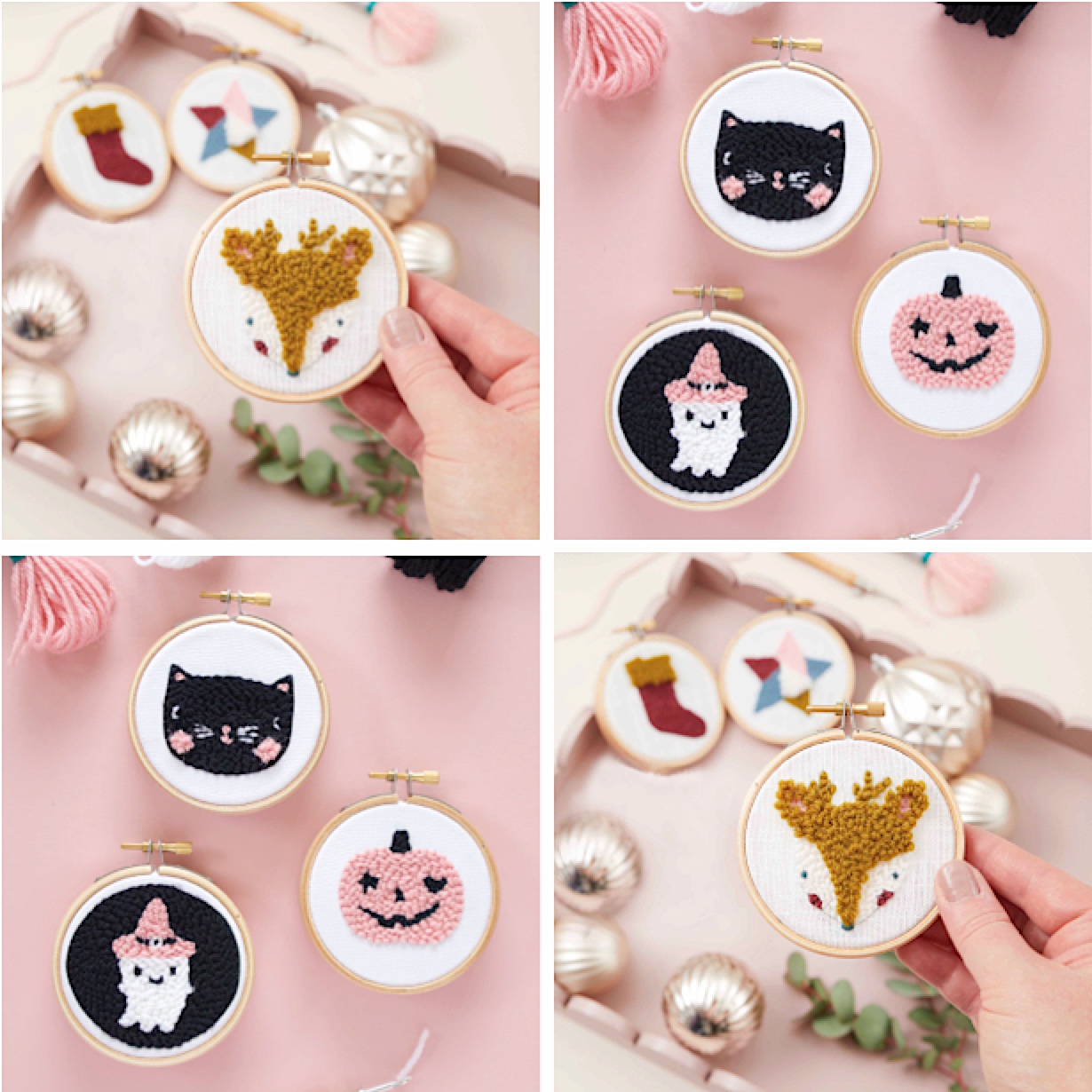 Punch Needle Baubles