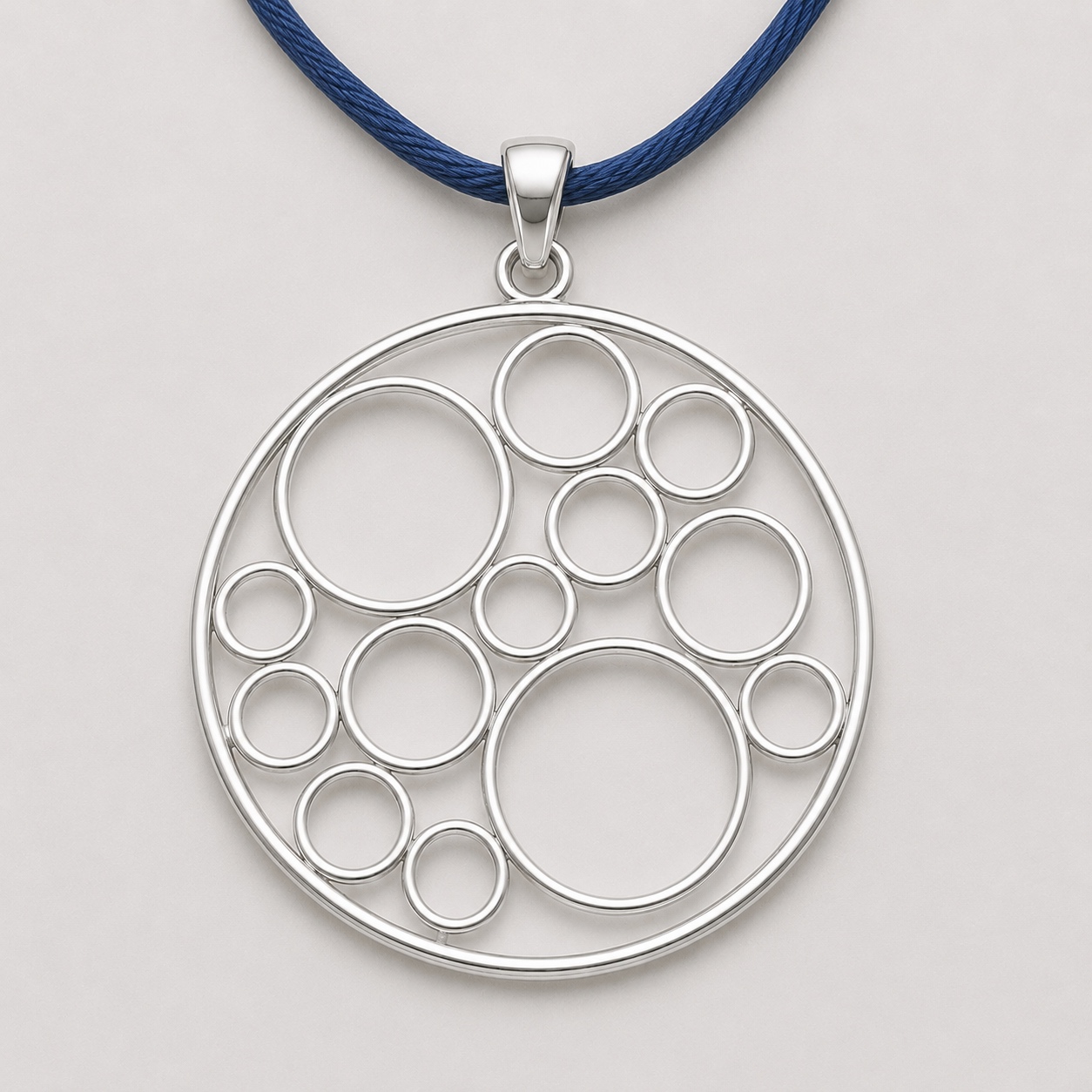 Argentium Silver Bubble Pendant